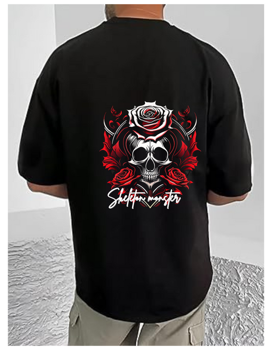 Skeleton Rose Reign Tee  240GSM