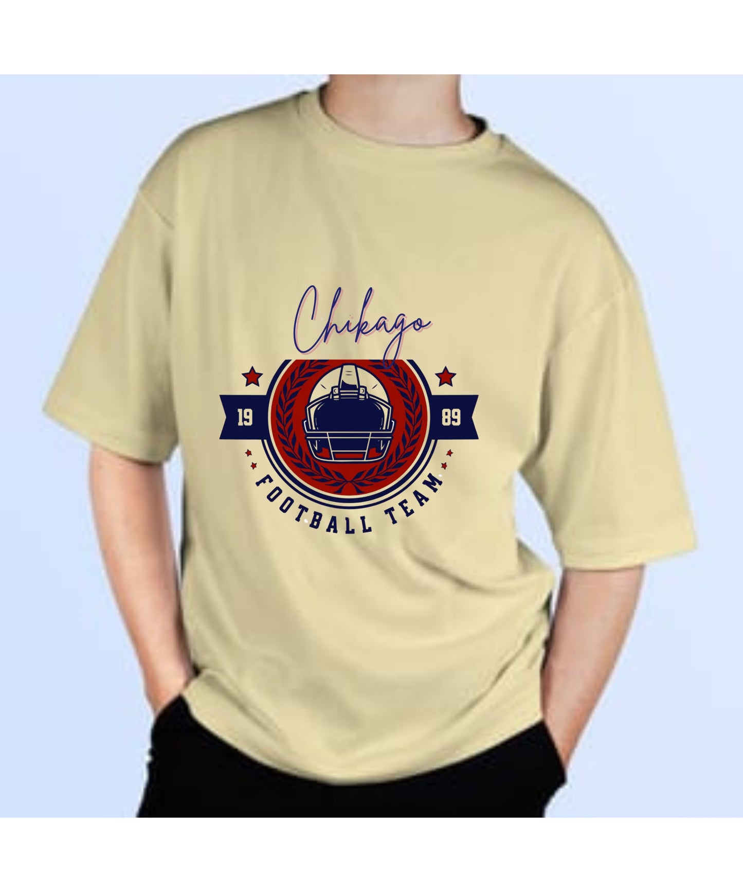 Vintage Chicago Football Team Tee – 1989 Retro Sportswear