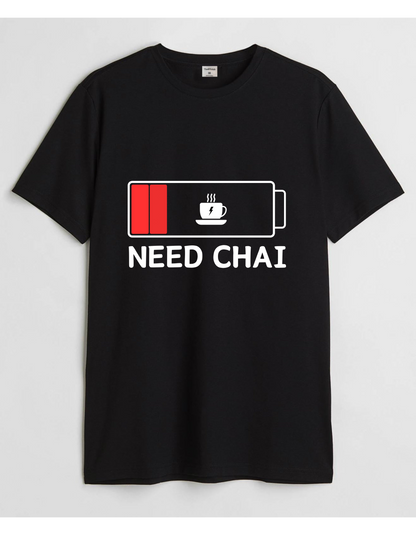 Low Battery – Need Chai T-Shirt