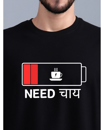 Low Battery – Need Chai T-Shirt